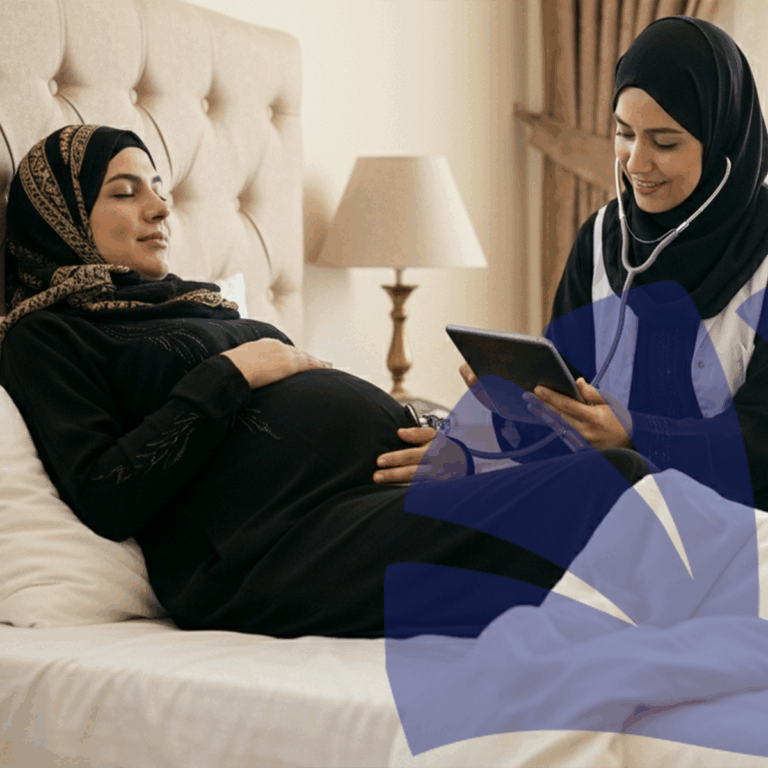باقة متابعة الحمل في المنزل بعد اول الثلاث الأشهر ( شامل اشعة صوتية )