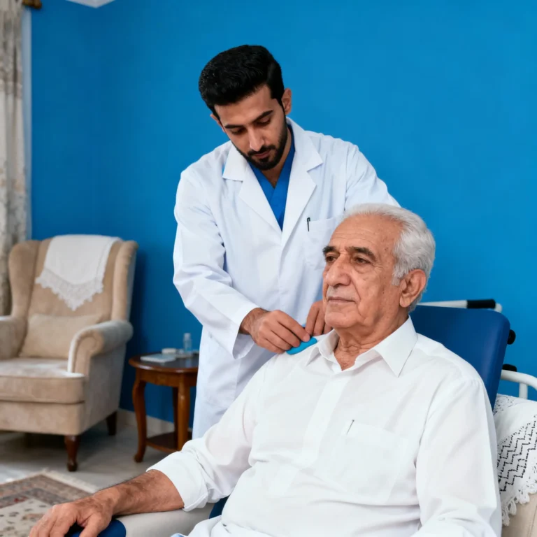 جلسة علاج طبيعي لعلاج الأمراض العصبية لكبار السن